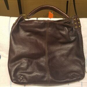 LUCKY BRAND - BROWN WHIPSTITCH HOBO BAG